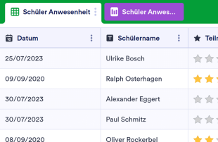 Schüler Anwesenheitliste Tabellenvorlage