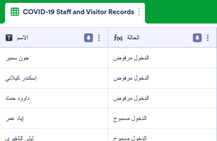 صحيفة سجل كوفيد-19 قوالب جدول البيانات