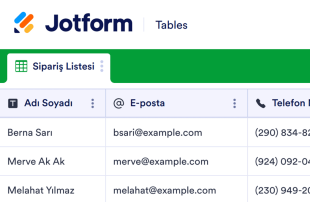 Sipariş Takip Tablosu Template