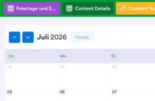 Social-Media-Kalendervorlage Tabellenvorlage