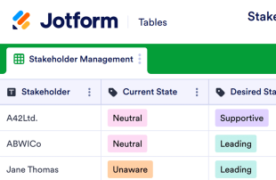 Stakeholder Management Plan Spreadsheet Template