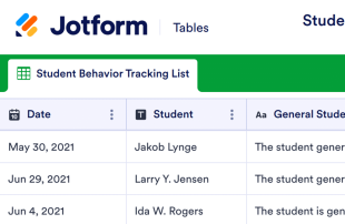 Student Behavior Tracking Sheet Template