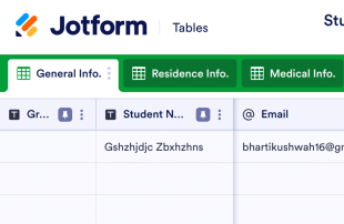 Student Information Sheet Template