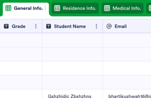Student Information Spreadsheet Template