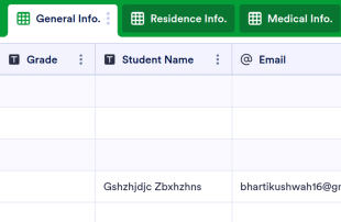 Student Information Spreadsheet Template