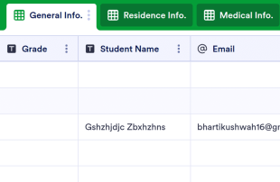 Student Information Spreadsheet Template