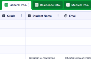 Student Information Spreadsheet Template