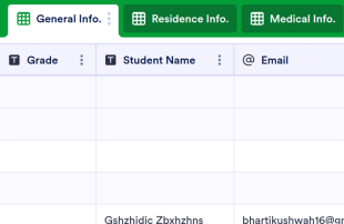 Student Information Spreadsheet Template