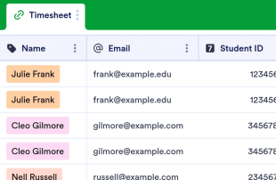 Student Time Spreadsheet Template