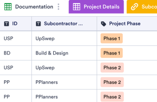 Subcontractor Documentation Tracker Spreadsheet Template