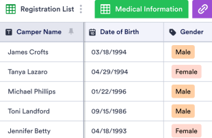 Summer Camp Sign Up Sheet Template