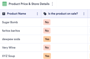 simple assignment sheet Supermarket Price Tracker Template