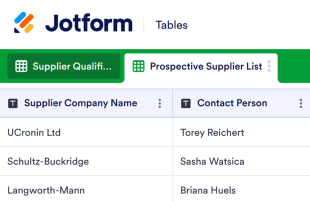 Supplier Onboarding Spreadsheet Template