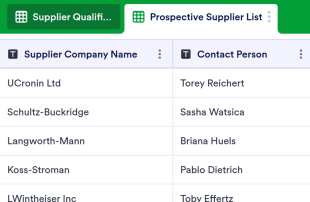 Supplier Onboarding Spreadsheet Template