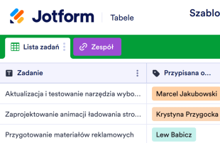 Szablon Listy Zadań Pracowników Spreadsheet Template