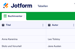 Vorlage Buchinventar Template