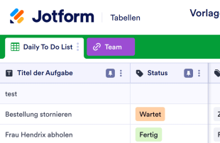 Vorlage für tägliche Aufgabenliste Tabellenvorlage