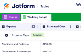 Wedding Budget Template