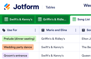 Wedding Song List Template