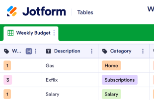Weekly Budget Template