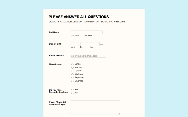 Baby Blue Registration - Theme Poster
