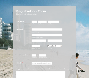 Beachfront Registration - Theme Poster