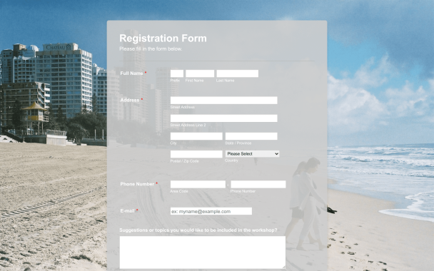 Beachfront Registration - Theme Poster