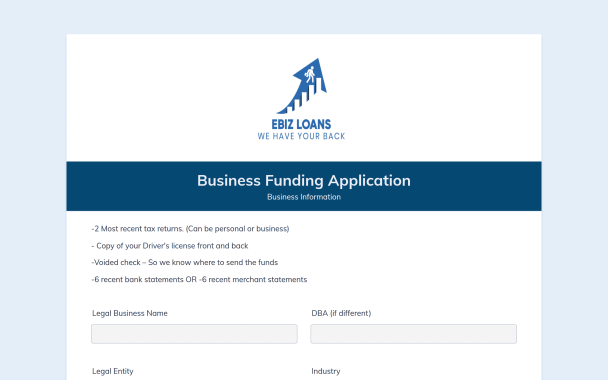 Blue Business Funding - Theme Poster
