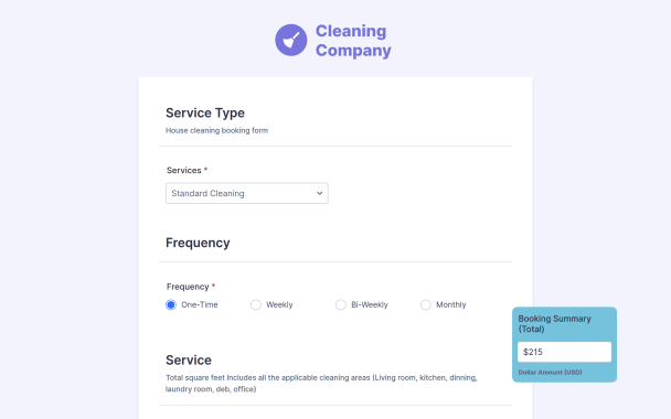 BookingKoala House Cleaning Booking Form - Theme Poster