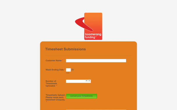 Boomerang Funding Timesheet - Theme Poster