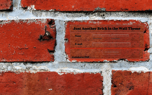 Brick in the Wall - Theme Poster