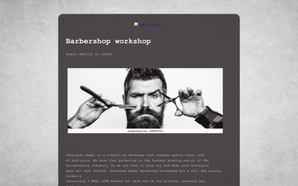 BARBER Skills Workshop - Theme Poster