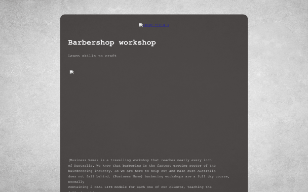 BARBER Skills Workshop - Theme Poster