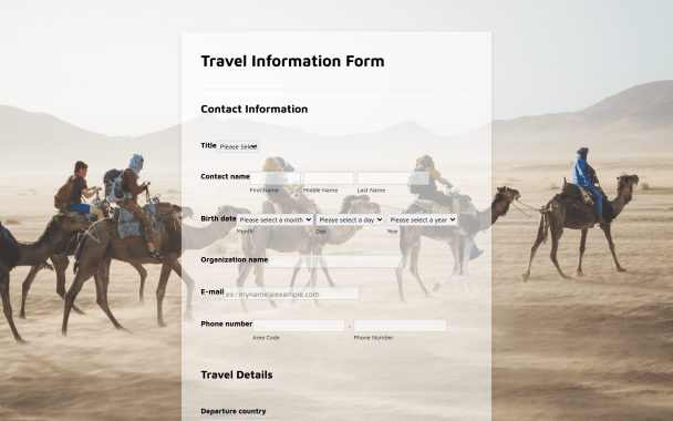 Camels in the Desert - Theme Poster