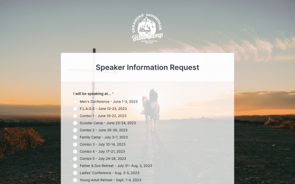 Camp Speaker Event - Theme Poster