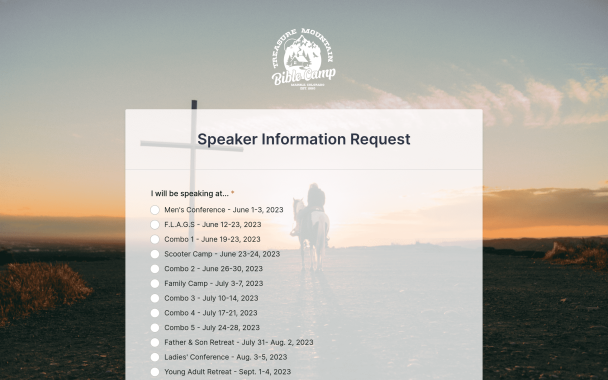 Camp Speaker Event - Theme Poster