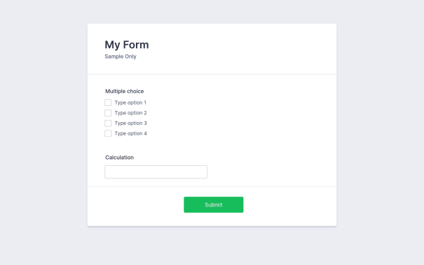 Clean Calculation Form - Theme Poster