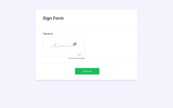 Clean Signature Form - Theme Poster