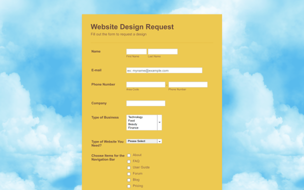 Cloudy Request - Theme Poster