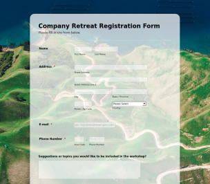 Company Retreat Registration 
