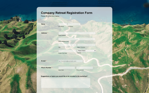 Company Retreat Registration - Theme Poster