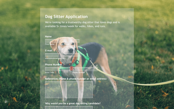 Dog Sitter Application - Theme Poster
