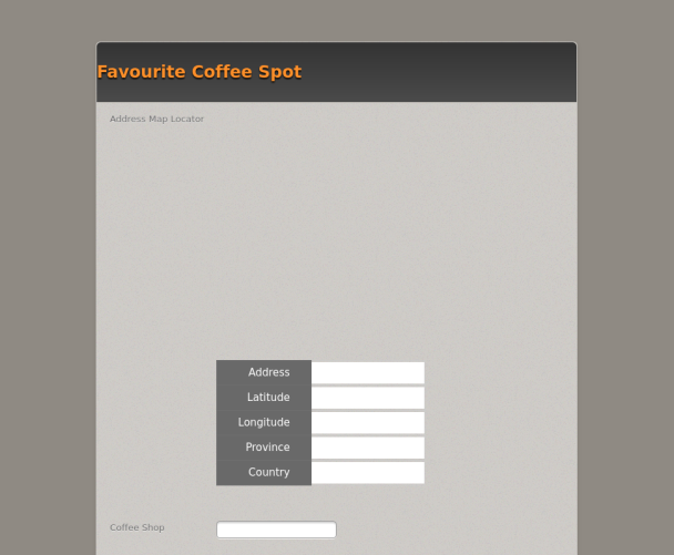 Favorite Coffee Shop - Theme Poster