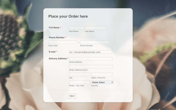 Floral Background Form Theme - Theme Poster