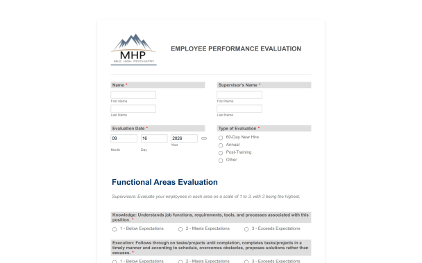 Gray Employee Performance Review - Theme Poster