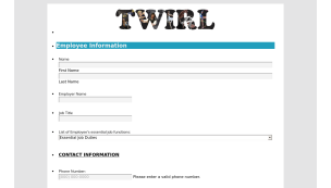 here is my employee form