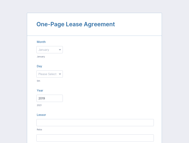 Lease Agreement - Theme Poster