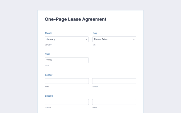 Lease Agreement - Theme Poster