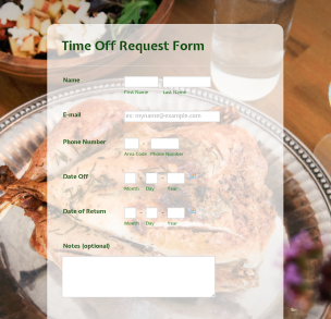 Luxury Dinner Time Off - Theme Poster