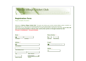 Membership Registration Form